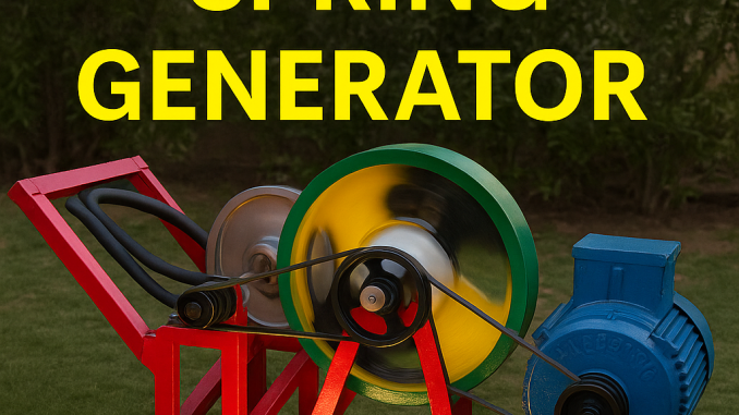 Make Spring Free Electricity 15Kw Generator With Alternator And Spring Engine Free Energy Generator Make Spring Free Electricity 15Kw Generator With Alternator And Spring Engine Free Energy Generator